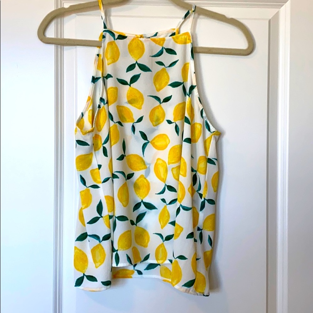 Pink Rose - Fresh Lemons Top - Juniors M